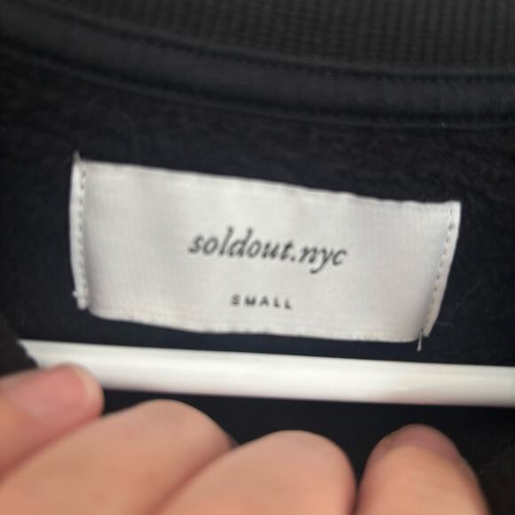 Sold Out NYC Just Enough Puff Short Sleeve Sweatshirt Black Size Small - Picture 3 of 9